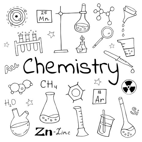 Clinical laboratory sciences doodle drawing collection. Elements such ...