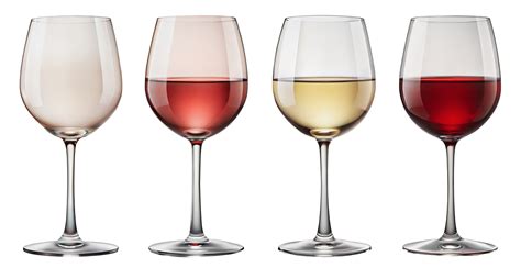 Four Wine Glasses Filled With Different Varieties Of Wine Cut Out Stock Png 47601786 Png