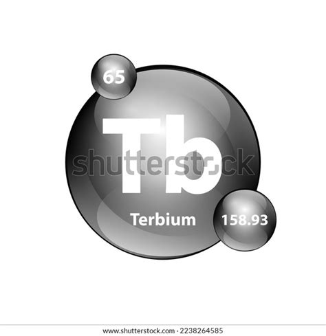 Terbium Tb Chemical Element Icon Structure Stock Vector Royalty Free