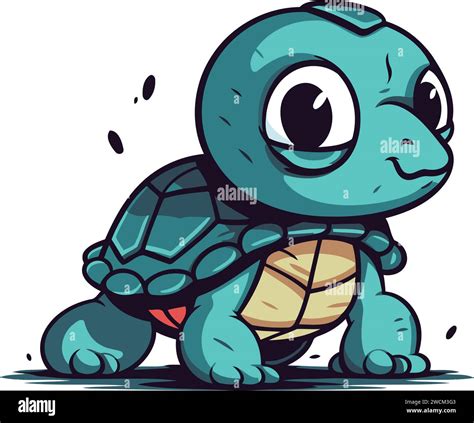 Jolie Tortue De Dessin Anim Illustration Vectorielle Isol E Sur Fond