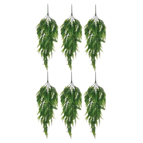 Bbasiliysd Artificial Hanging Ferns Plants Vine Fake Ivy Boston Outdoor