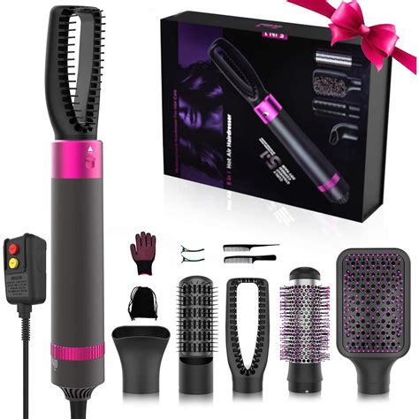 In Hair Dryer Brush Hot Air Brush Volumizer Styler Set With Interchangeable Brush Head