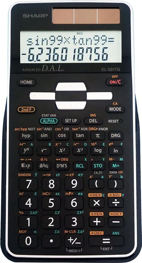 Sharp EL 531TGBBW Calculatrice scientifique ingénierie à 12 chiffres