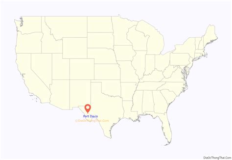 Map Of Fort Davis Cdp Thong Thai Real