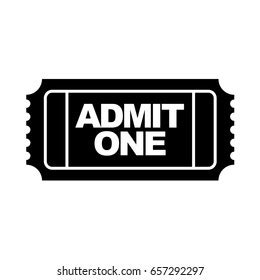 Black White Vector Admit One Ticket Stock Vector (Royalty Free) 657292297 | Shutterstock