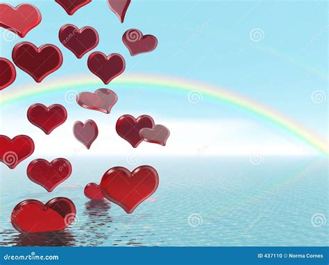 Raining Hearts Stock Photo Image 437110