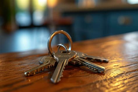 Ai Generated Key Of House Keys On Table In Kitchen Stock Photo