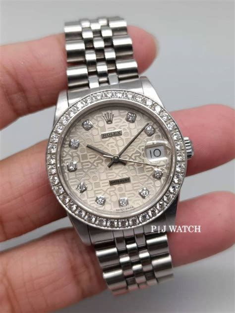 Rolex Datejust 31mm Pink Computer Dial Diamond Bezel Ref178384