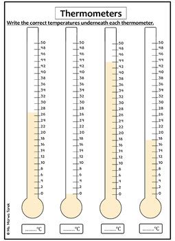 Thermometer Worksheets Ms Marwa Tarek By Ms Marwa Tarek TPT