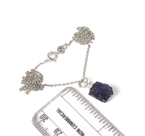 Argent Massif Naturel Am Thyste Violet Pendentif Cha Ne Z Ebay