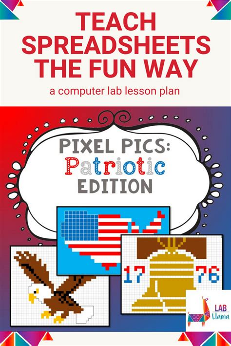 Pixel Art Meets Spreadsheets With Labor Day Themed Patriotic Pictures