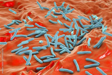 Microscopic View Of Bacterium Mycobacterium Tuberculosis Inside Human