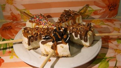 Paletas De Cheesecake Cremosas Damas Horneando Youtube Food