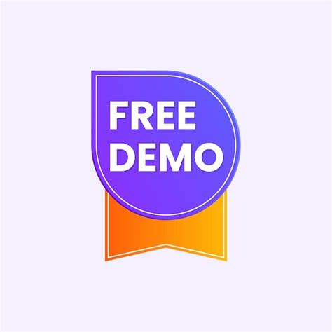 Premium Vector Free Demo Button Vector