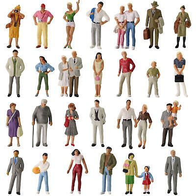 30pcs Model Trains O Scale Painted Figures 1 43 Scale Standing People