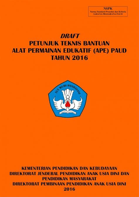 PDF DRAFT PETUNJUK TEKNIS BANTUAN ALAT PERMAINAN Paud Kemdikbud Go