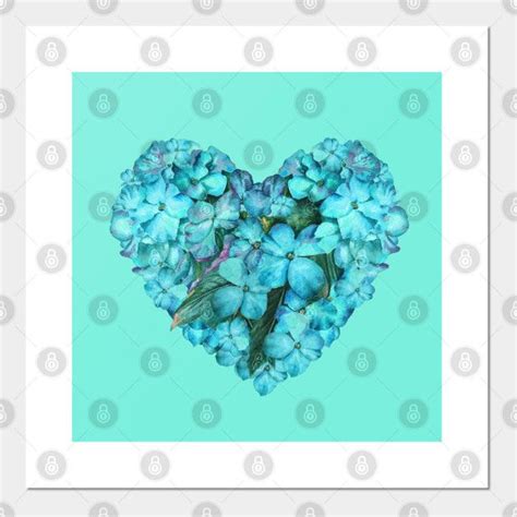 Blue Violet Heart Art Print