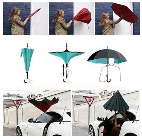 Parapluie Inverse Invers Canne Automatique Grande Taille Etanche Anti