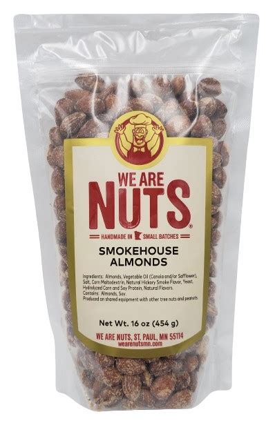 Smokehouse Almonds 16 Oz Hickory Smoke Flavor We Are Nuts