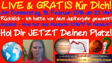 Astro LIVE GRATIS 2016 Rückblick auf Jupiterjahr was bringt das