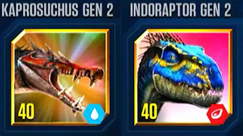 Rarity Rumble Kaprosuchus Gen 2 Vs Indoraptor Gen 2 Jurassic World The Game Youtube