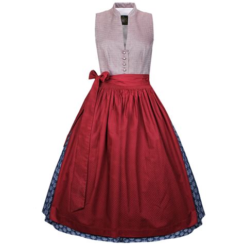 Midi Dirndl Tegernsee In Rot Von Hammerschmid Finest Trachten De