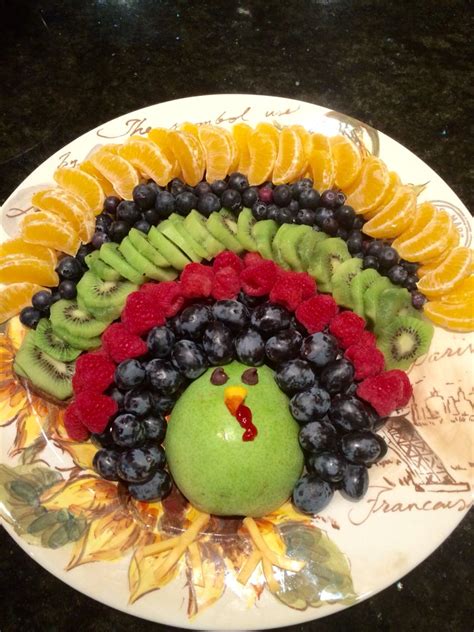 Thanksgiving Turkey Fruit Platter By Jill Clean Eating Snacks Food Garnishes Turkey Fruit