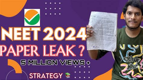 Neet Paper Leaked What Is Strategy For Neet Mbbs