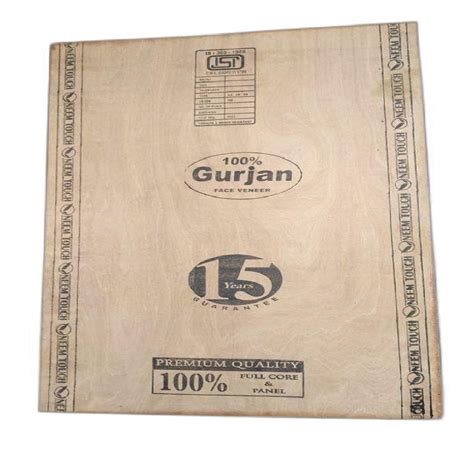 12 Mm Neem Touch Gurjan Plywood Sheet For Furniture 6x4 At Rs 72 Sq