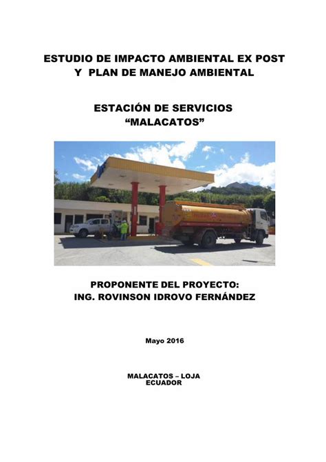 PDF ESTUDIO DE IMPACTO AMBIENTAL EX POST Y PLAN DE MANEJO AMBIENTAL