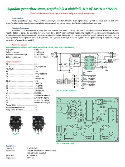 XR2206 Popis | PDF