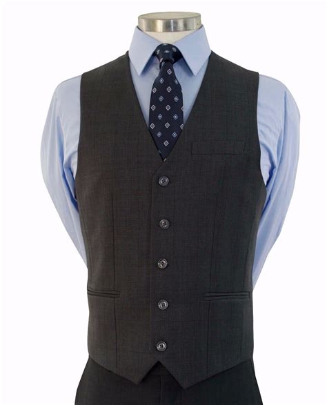 Men S Charcoal Gray Glen Plaid 3pc 2 Button Slim Fit Suit W Matching