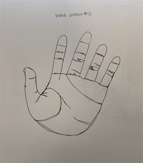 Modified Contour Hand Drawings Art By Angelina