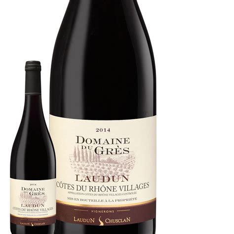 Domaine du Grès Côtes du Rhône Villages Laudun Rouge 2014 pas cher