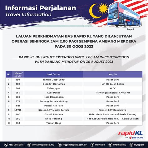 Here Are The Buses And Trains With Extended Operating Hours On Merdeka ...