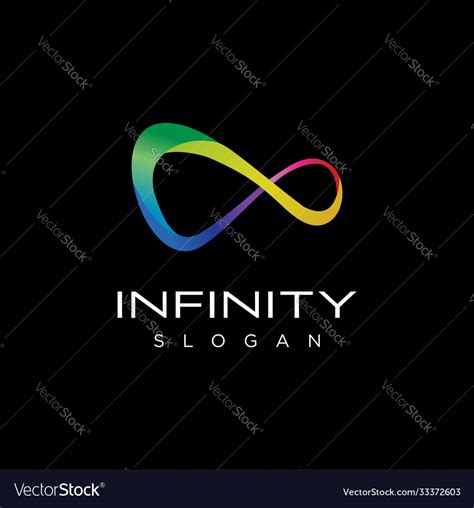 Colorful Infinity Logo Design Symbol Limitless Vector Image