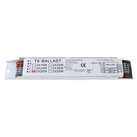 T8 220 240V AC 2x58W Wide Voltage Electronic Ballast Fluorescent Lamp