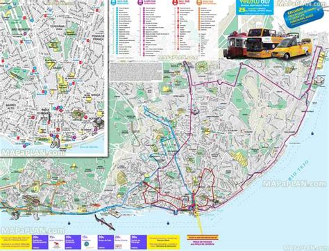 Lisbon Top Tourist Attractions Map High