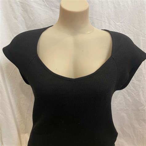 Sportsgirl Womens Size M Short Sleeve Black S