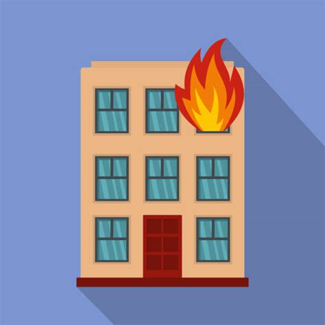 Best Burning Building Illustrations Royalty Free Vector Graphics