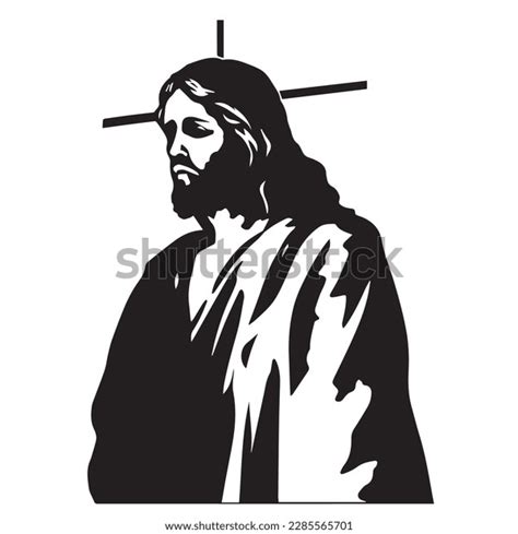 Jesus Christ Vector Illustration Silhouette Svg Stock Vector (Royalty ...