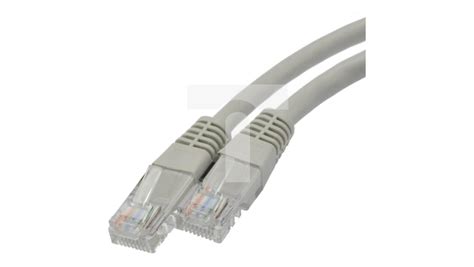 Patchcord UTP Kat 5e Kabel Sieciowy LAN 2x RJ45 Linka Szary 10m ATEL