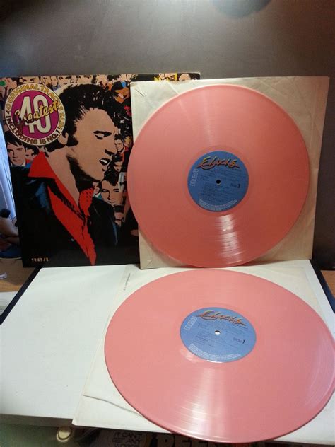 Elvis Presley Greatest Hits Double Album Pink Vinyl Nice