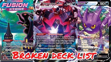 New Busted Eternatus Vmax Deck Fusion Strike Ptcgo Youtube