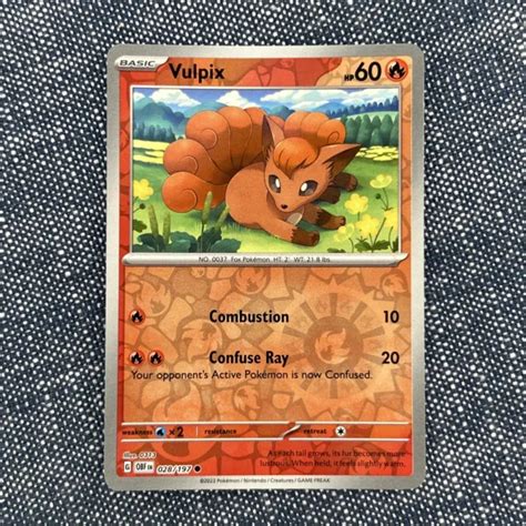 Pok Mon Tcg Vulpix Sv Obsidian Flames Reverse Holo Common