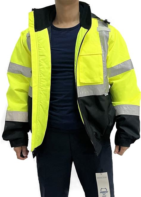 Guardever Hi Vis Chaqueta Impermeable Reflectante De Seguridad Para