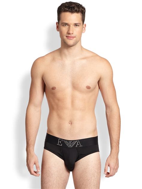 Emporio Armani Colored Stretch Cotton Boxer Briefs In Black For Men Lyst