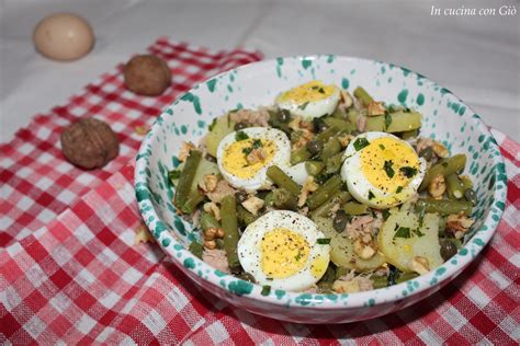 Insalata di fagiolini con tonno patate e uova sode Giromangiando con Giò