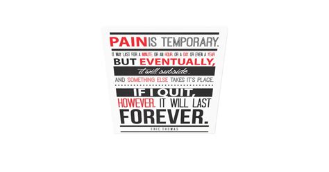 Eric Thomas Inspirational Quote Pain is Temporary Canvas Print | Zazzle