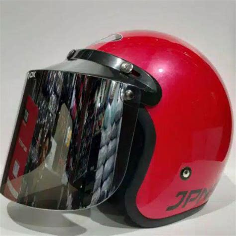 Jual Helm Bogo Retro JPN ARC Pink Fanta Glosi Kaca Flat Cembung